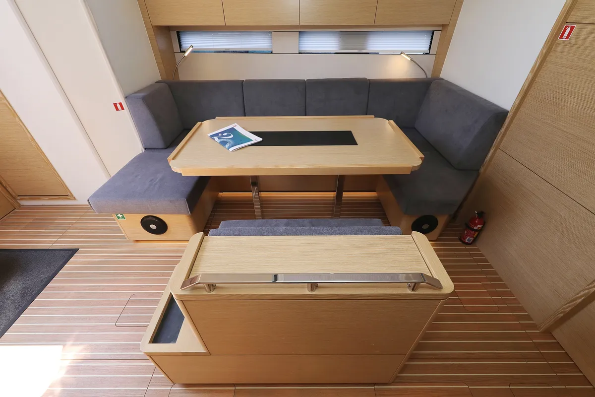 Salon of Salacia, a Hanse Yachts Hanse 460 sailboat at Grad Šibenik, Croatia