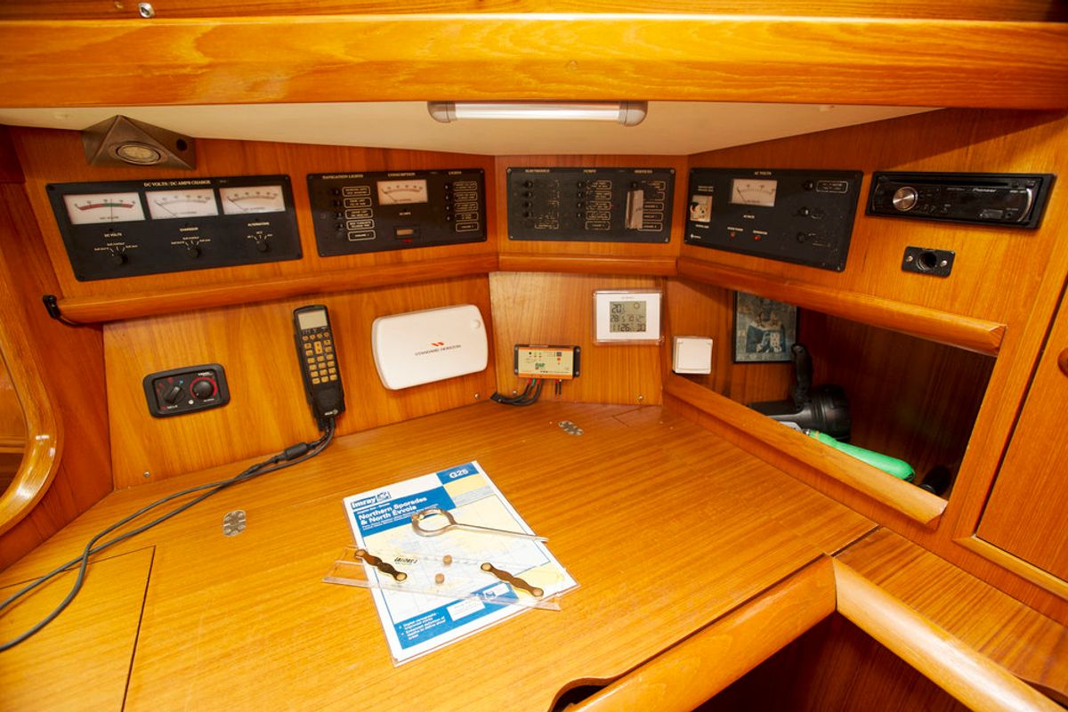 Cockpit of Izella, a Jeanneau Sun Odyssey 36i sailboat at Volos Municipality, Greece