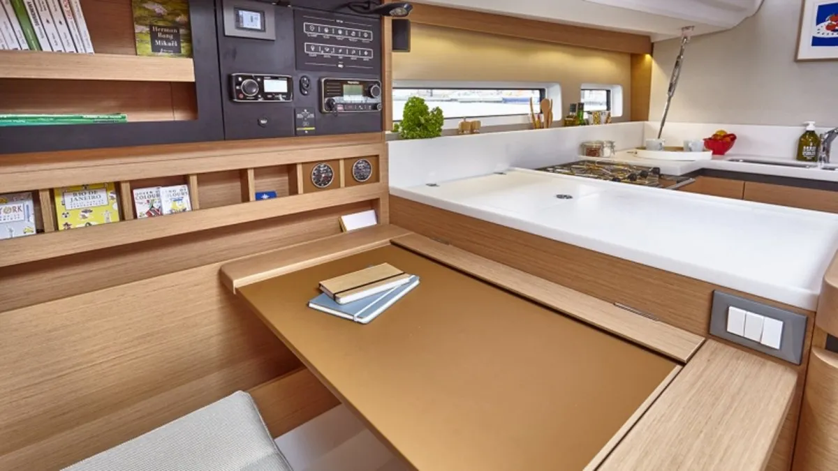 Salon of Sunsail 44 SO Classic, a Jeanneau Sun Odyssey 440 sailboat at Dubrovnik, Croatia