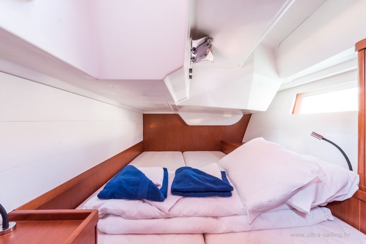 Cabin on FLOU, a Beneteau Oceanis 48 sailboat at Split, Croatia