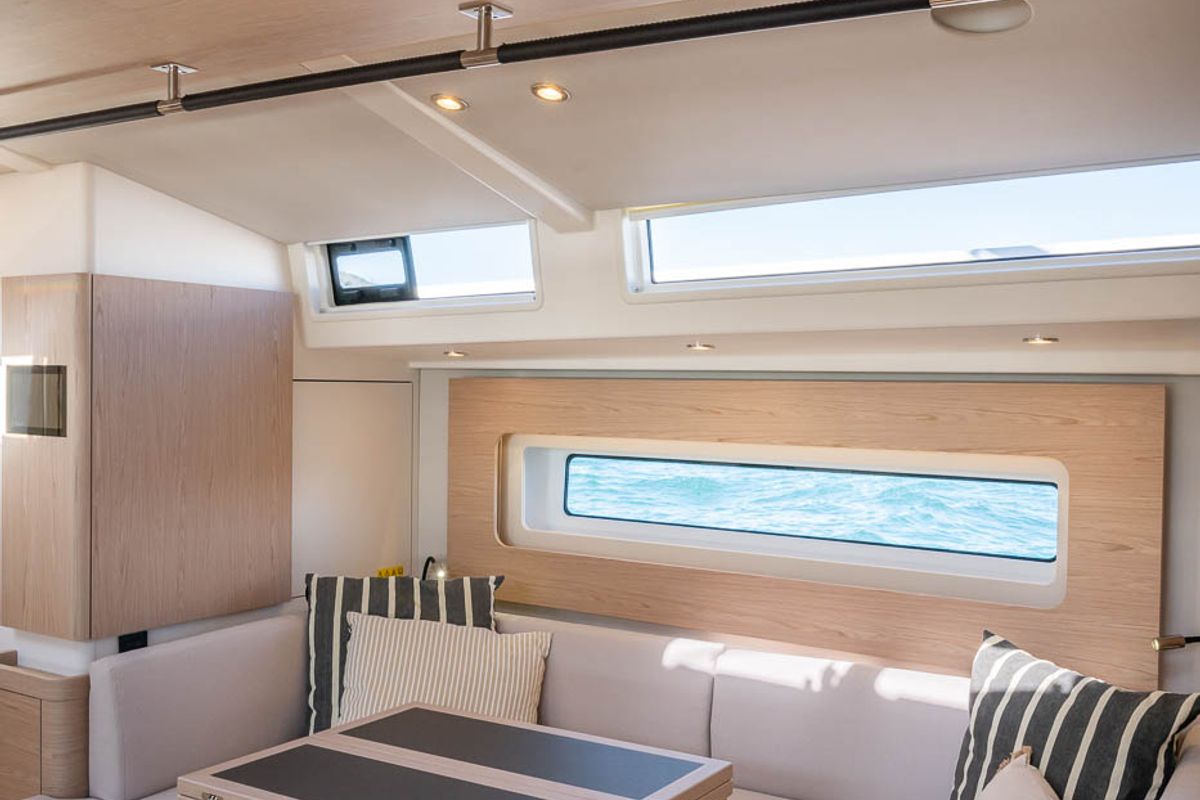 Salon of Infinity, a Beneteau Oceanis 60 sailboat at Grad Kaštela, Croatia