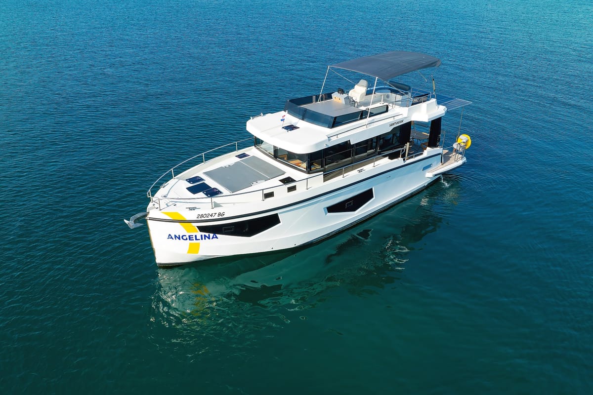 Deck of Taonga, a Cobra Yachts Seamaster 45 yacht at Grad Biograd na Moru, Croatia