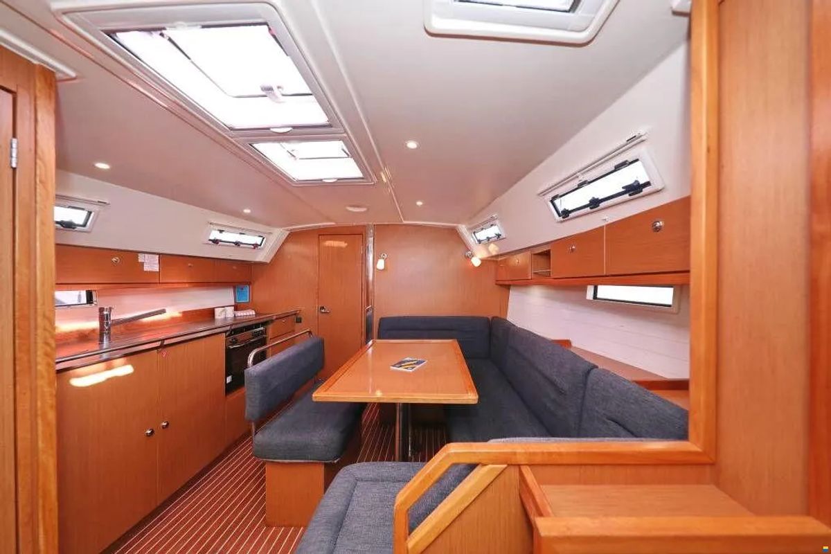Salon of Star Philip, a Bavaria Cruiser 40 sailboat at Punat, Croatia