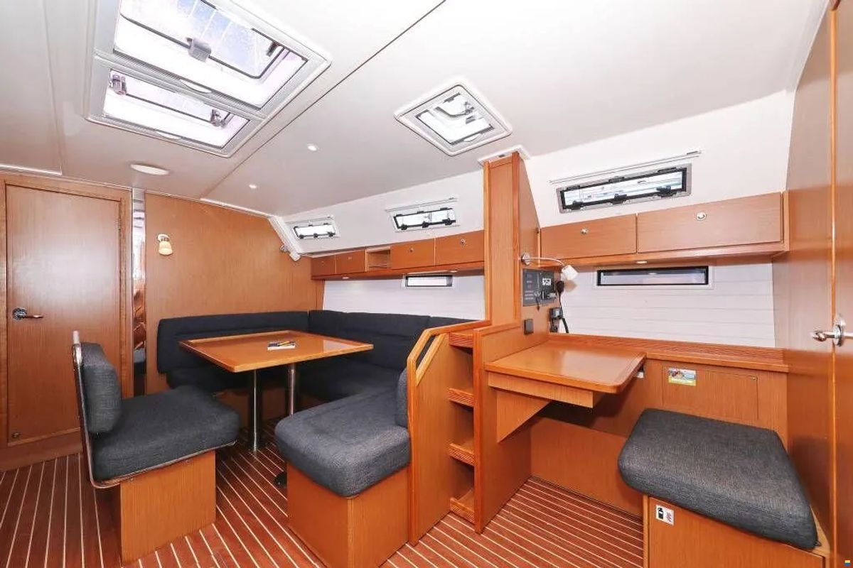 Salon of Star Philip, a Bavaria Cruiser 40 sailboat at Punat, Croatia