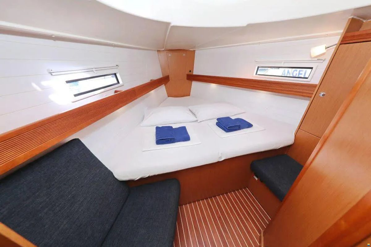 Cabin on Star Philip, a Bavaria Cruiser 40 sailboat at Punat, Croatia