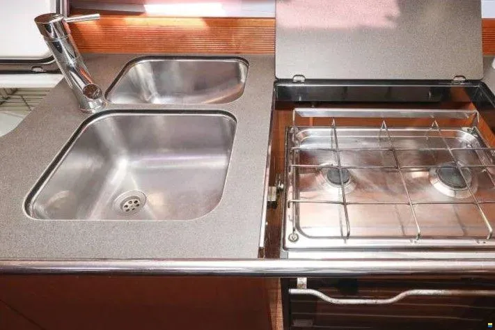 Galley of Star Philip, a Bavaria Cruiser 40 sailboat at Punat, Croatia