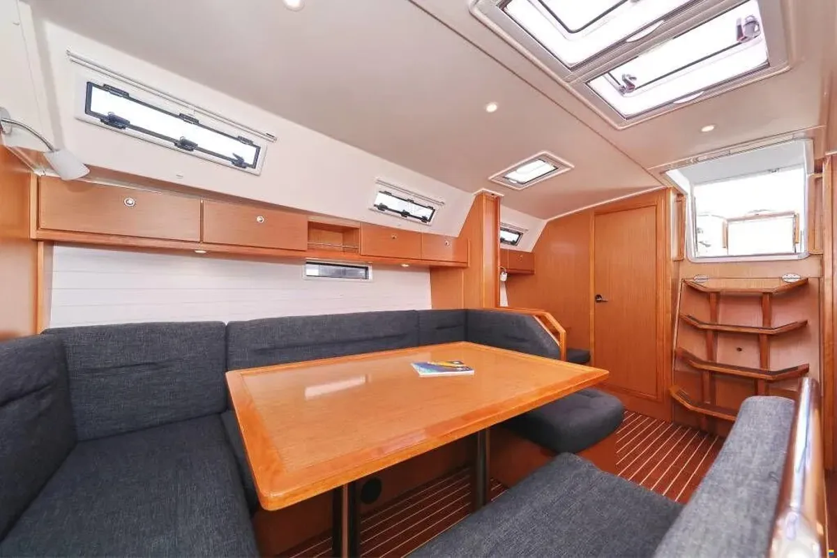 Salon of Star Philip, a Bavaria Cruiser 40 sailboat at Punat, Croatia