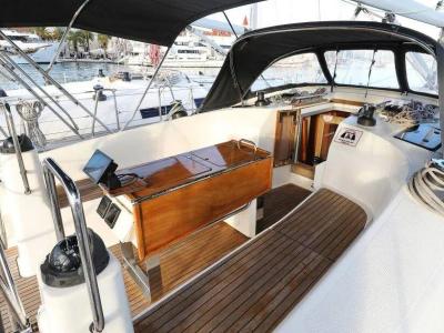 Deck of Star Philip, a Bavaria Cruiser 40 sailboat at Punat, Croatia