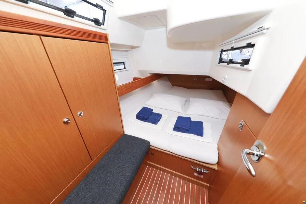 Cabin on Star Philip, a Bavaria Cruiser 40 sailboat at Punat, Croatia
