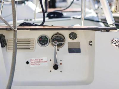 Cockpit of Star Philip, a Bavaria Cruiser 40 sailboat at Punat, Croatia