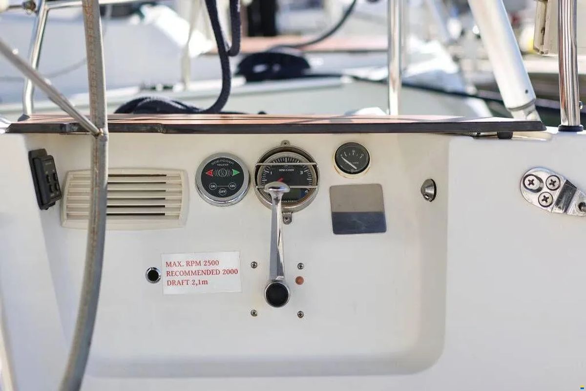 Cockpit of Star Philip, a Bavaria Cruiser 40 sailboat at Punat, Croatia