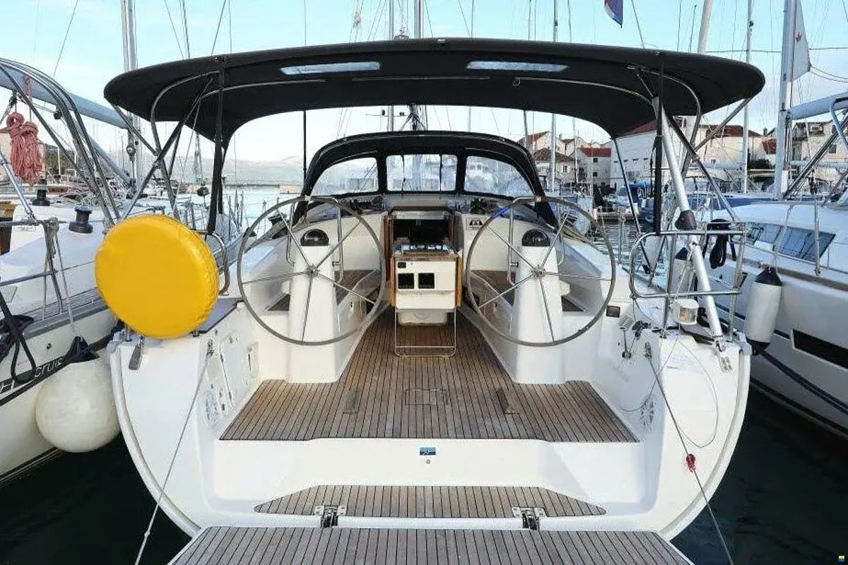 Exterior view of Star Philip, a Bavaria Cruiser 40 sailboat at Punat, Croatia