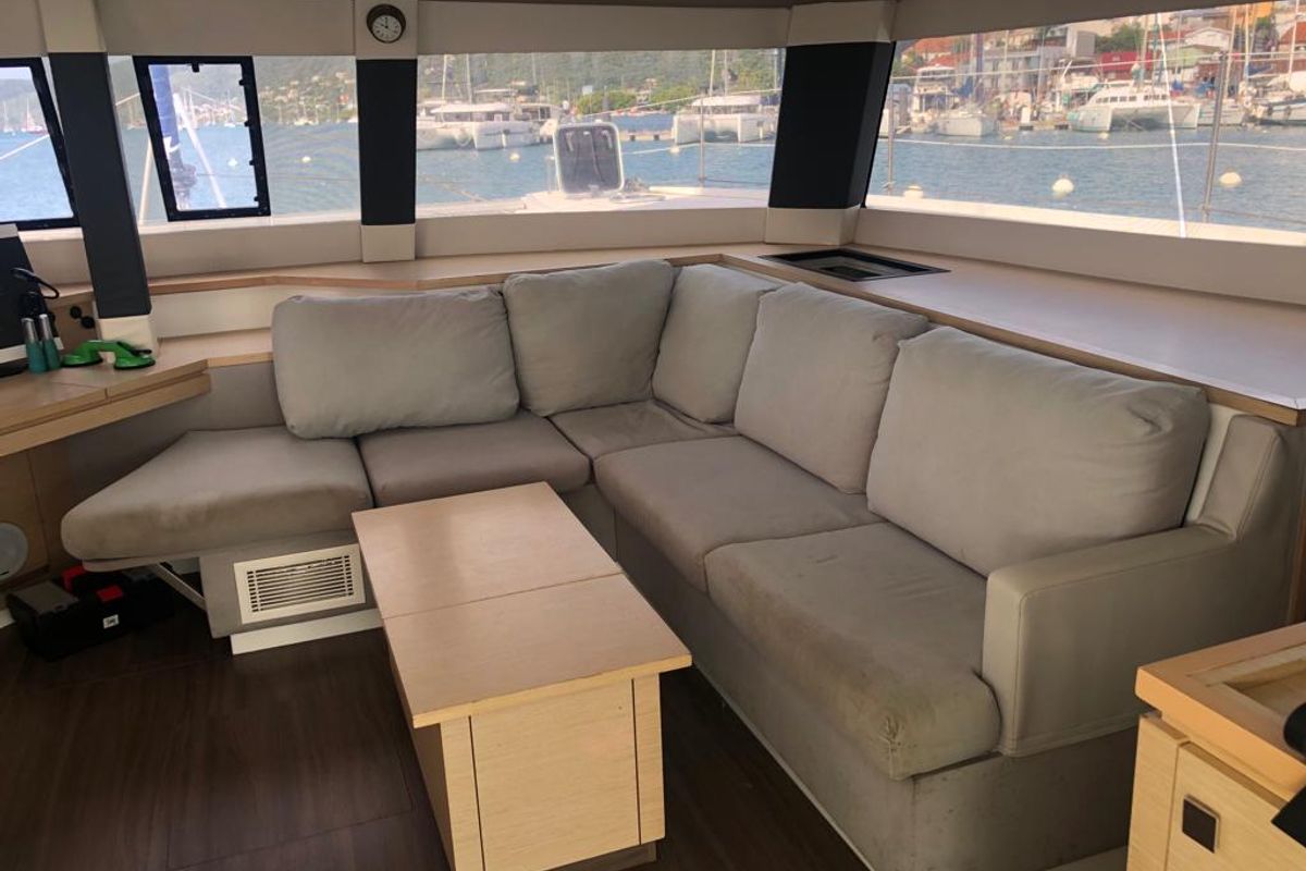 Head on NINA IV, a Fountaine Pajot Saba 50 catamaran at Alameda, United States