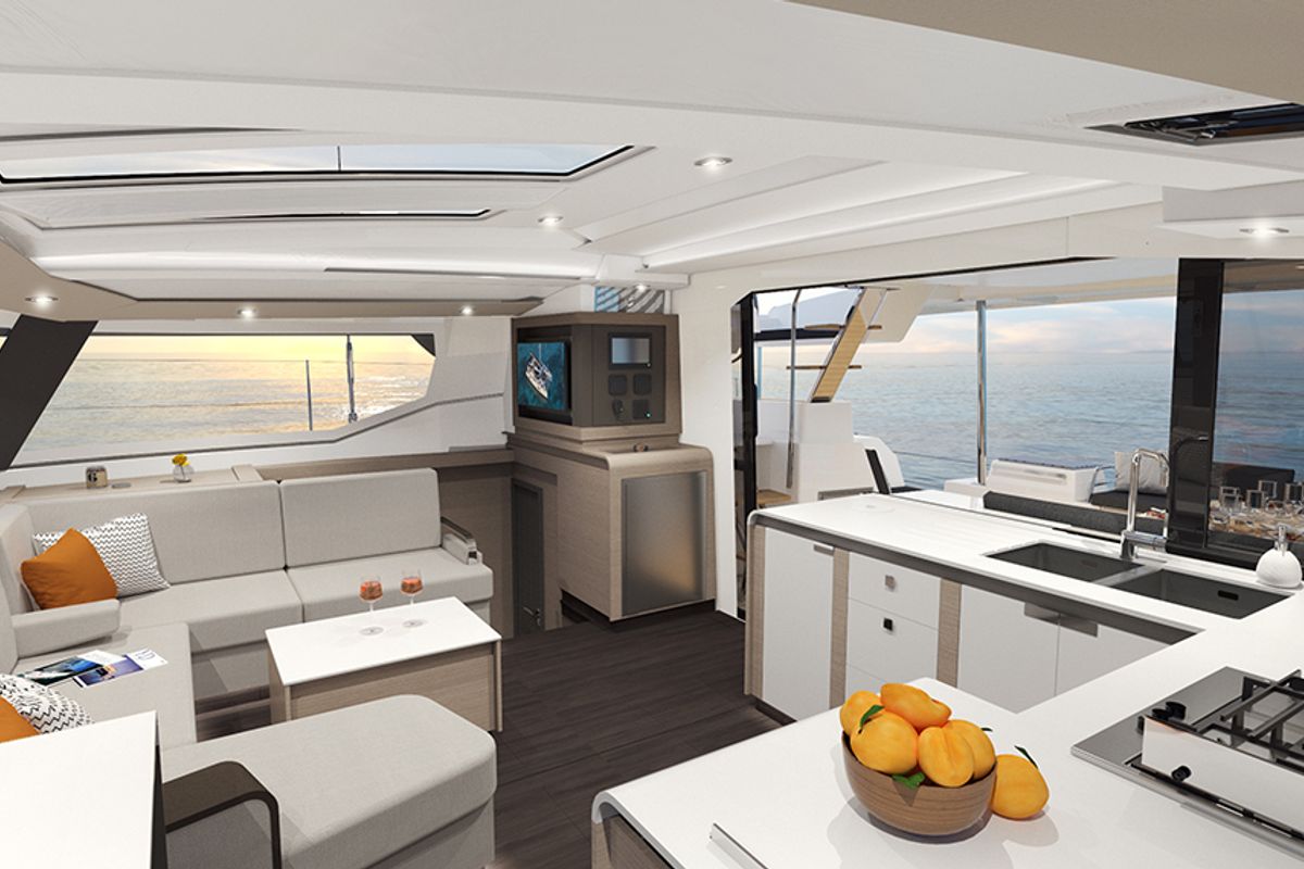Sirius, a Fountaine Pajot Tanna 47 catamaran at Saint-Mandrier-sur-Mer, France