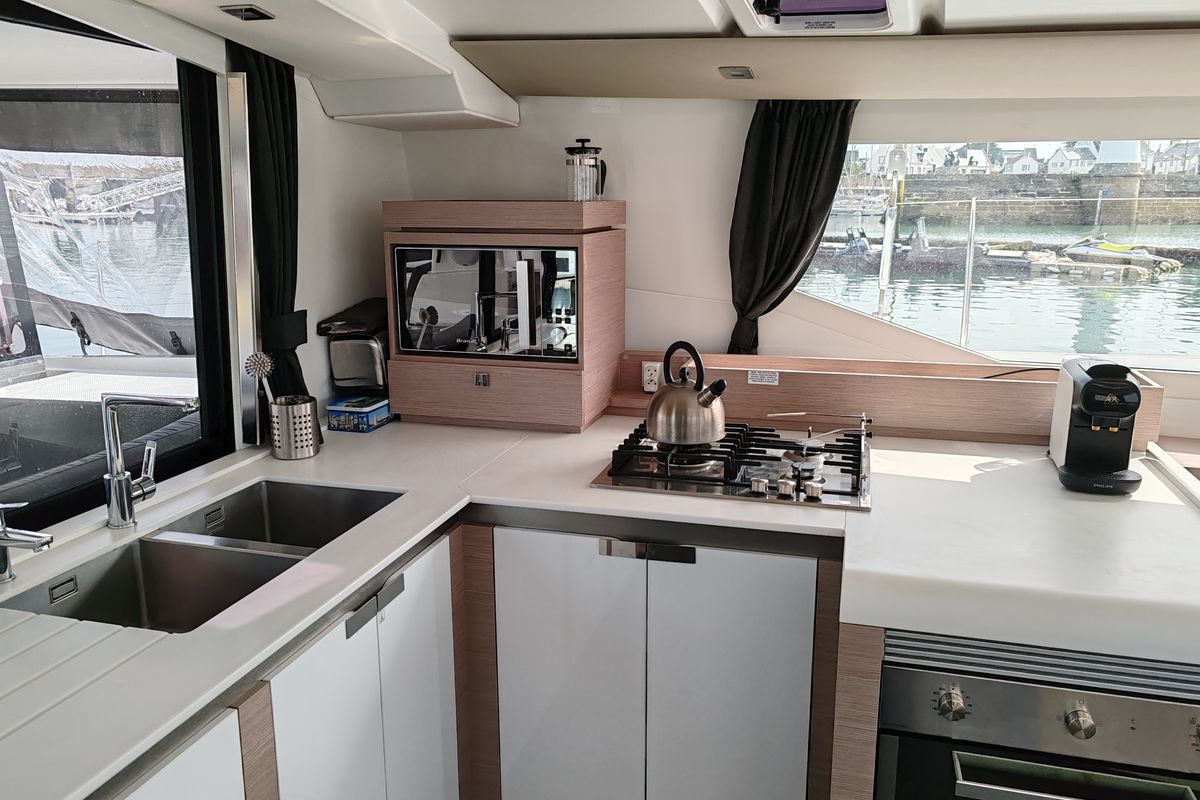 Sirius, a Fountaine Pajot Tanna 47 catamaran at Saint-Mandrier-sur-Mer, France