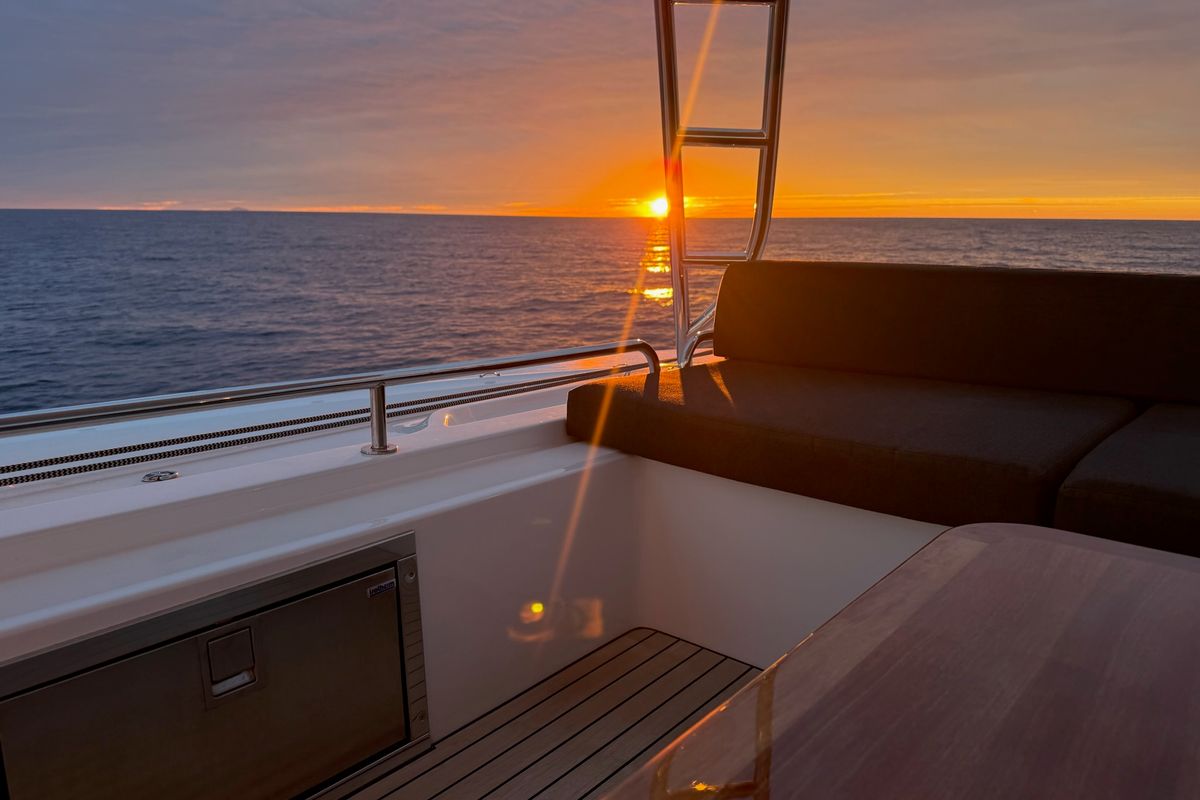 Deck of Twin Joy +, a Lagoon 51 catamaran at Grad Trogir, Croatia