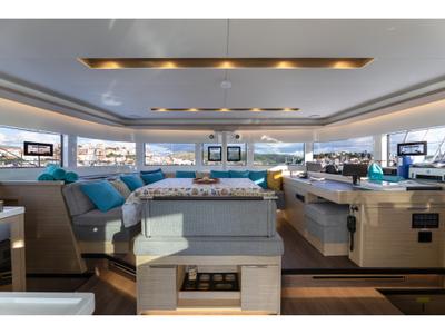 Salon of Twin Joy +, a Lagoon 51 catamaran at Grad Trogir, Croatia