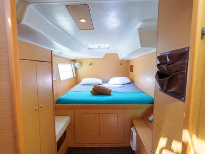 Cabin on Poe Maia, a Lagoon 380 S2 catamaran at Papeete, France