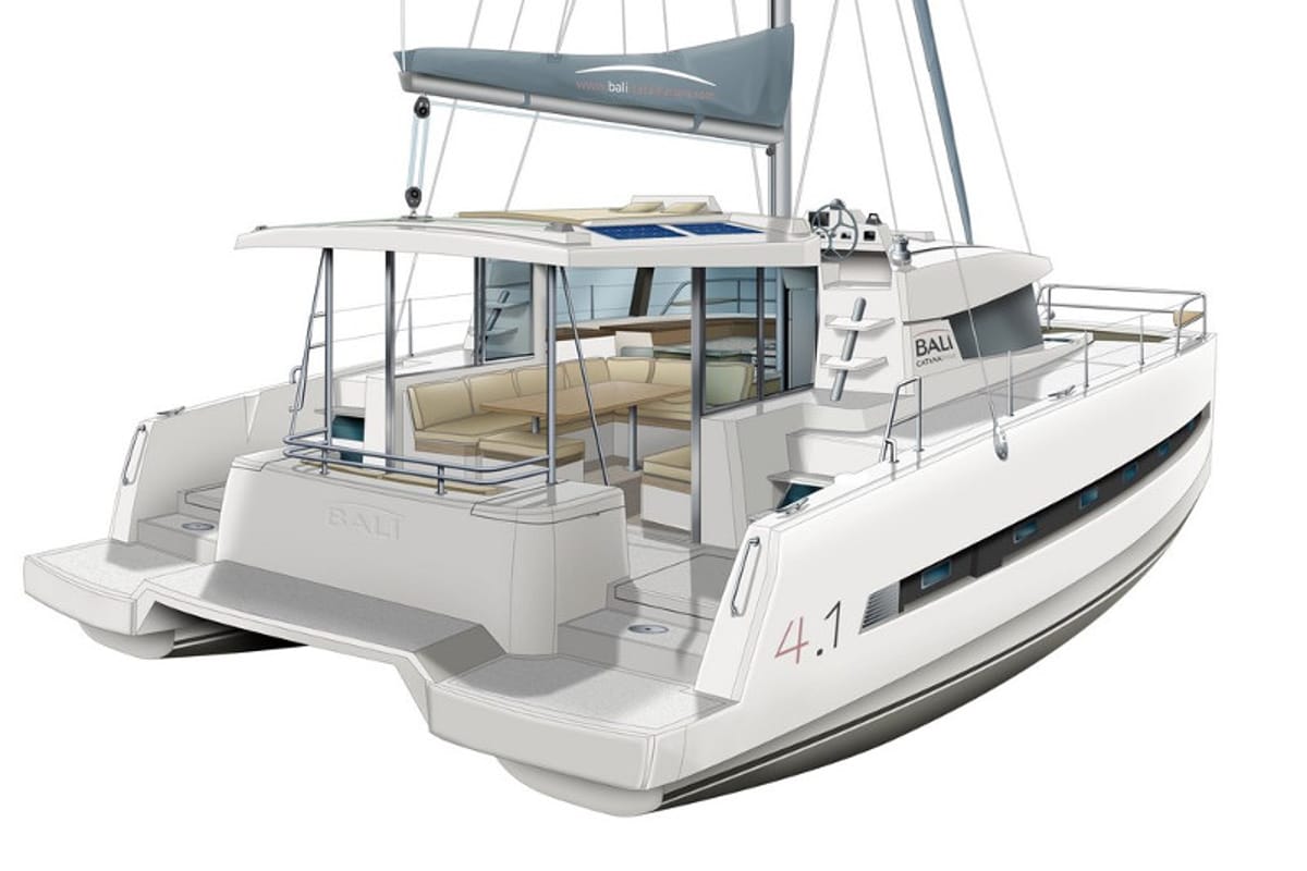 Private Island I, a Bali 4.1 catamaran at Primošten, Croatia