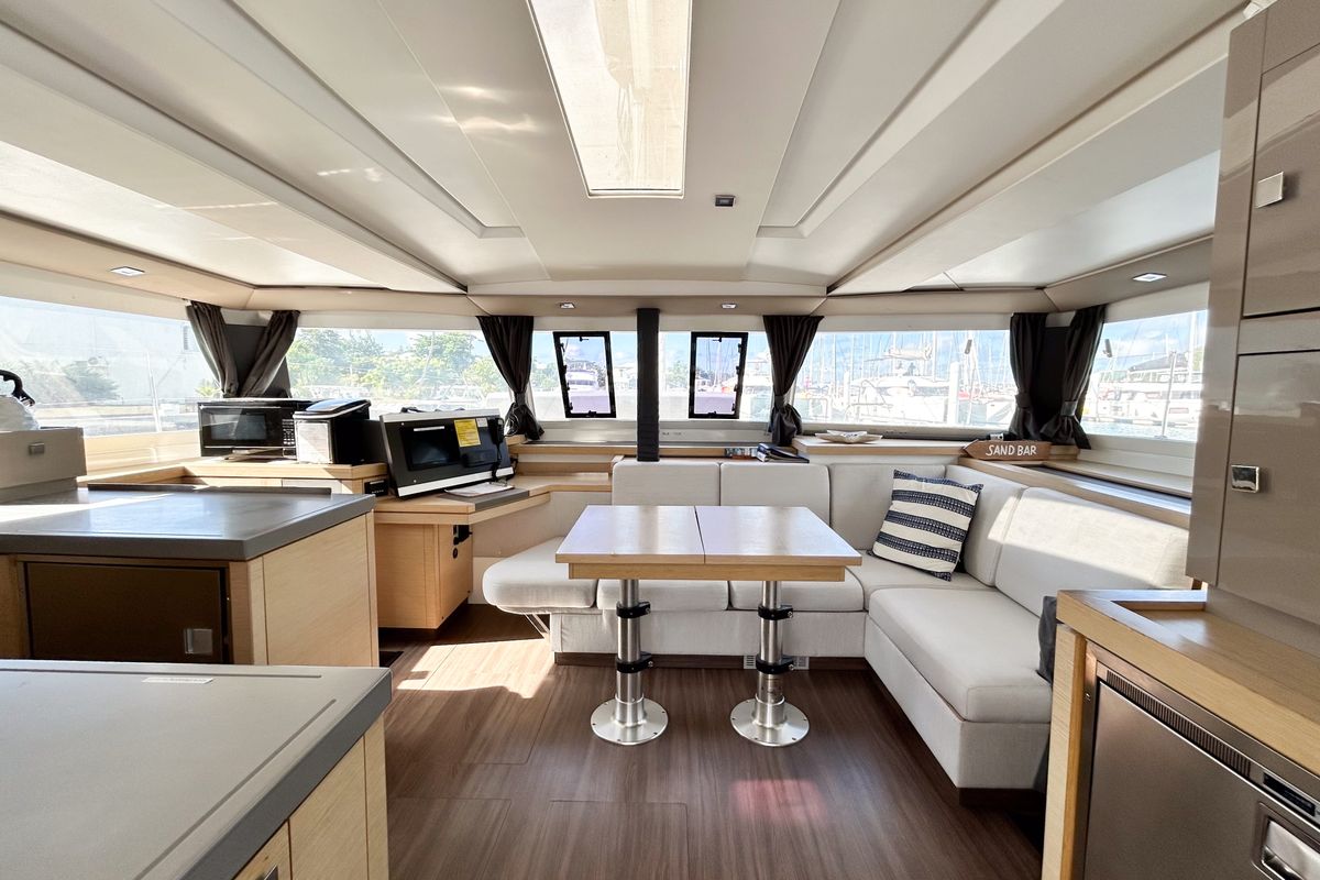 Brown Eyed Girl, a Fountaine Pajot Astrea 42 catamaran at Road Town, British Virgin Islands
