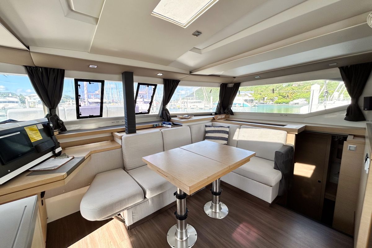 Brown Eyed Girl, a Fountaine Pajot Astrea 42 catamaran at Road Town, British Virgin Islands