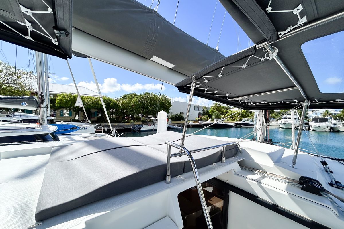 Brown Eyed Girl, a Fountaine Pajot Astrea 42 catamaran at Road Town, British Virgin Islands