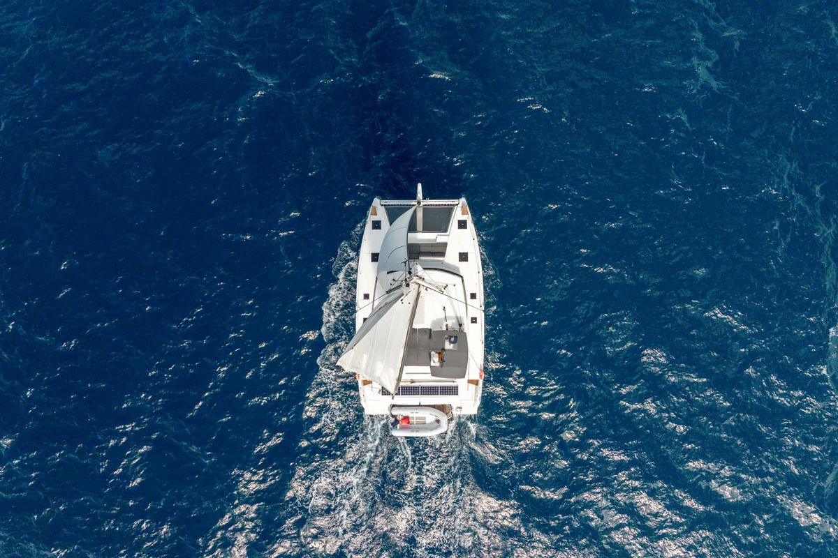 Brown Eyed Girl, a Fountaine Pajot Astrea 42 catamaran at Road Town, British Virgin Islands