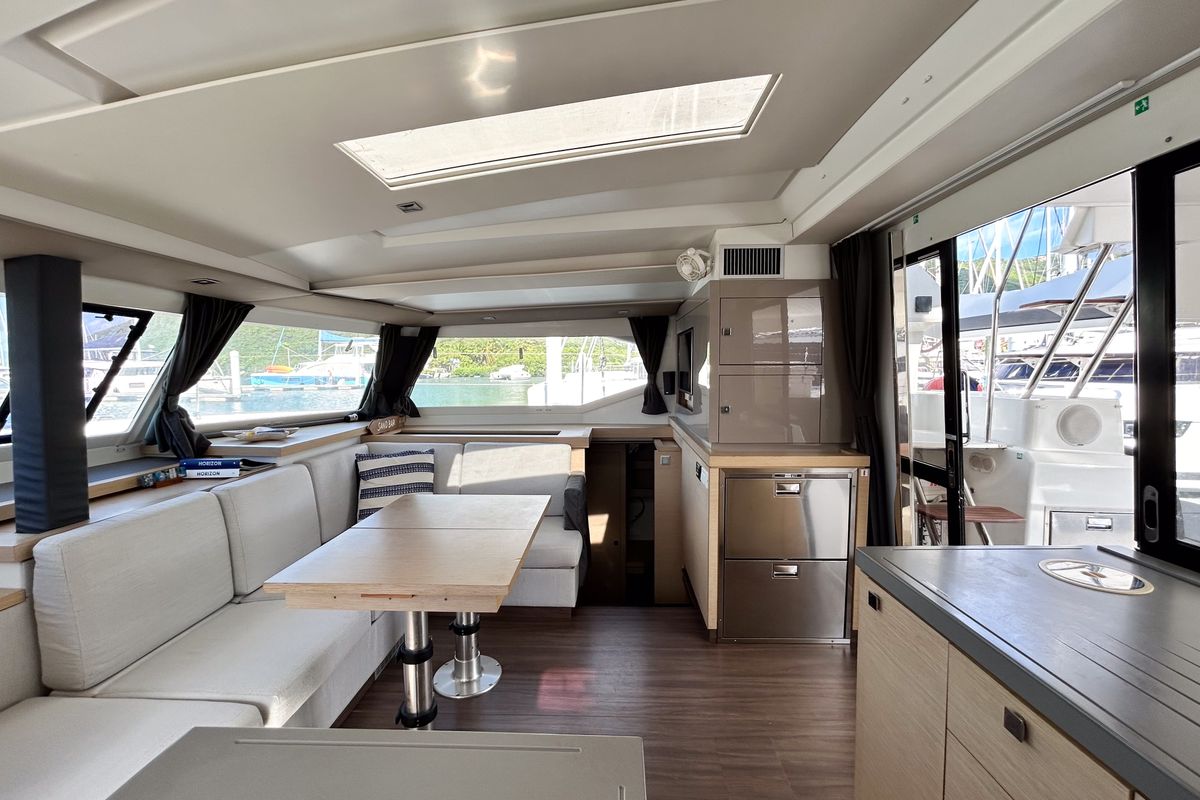Brown Eyed Girl, a Fountaine Pajot Astrea 42 catamaran at Road Town, British Virgin Islands