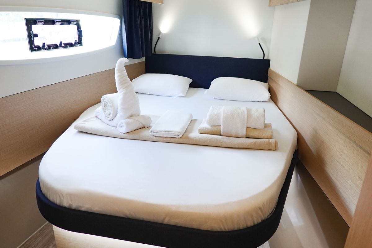 Brown Eyed Girl, a Fountaine Pajot Astrea 42 catamaran at Road Town, British Virgin Islands