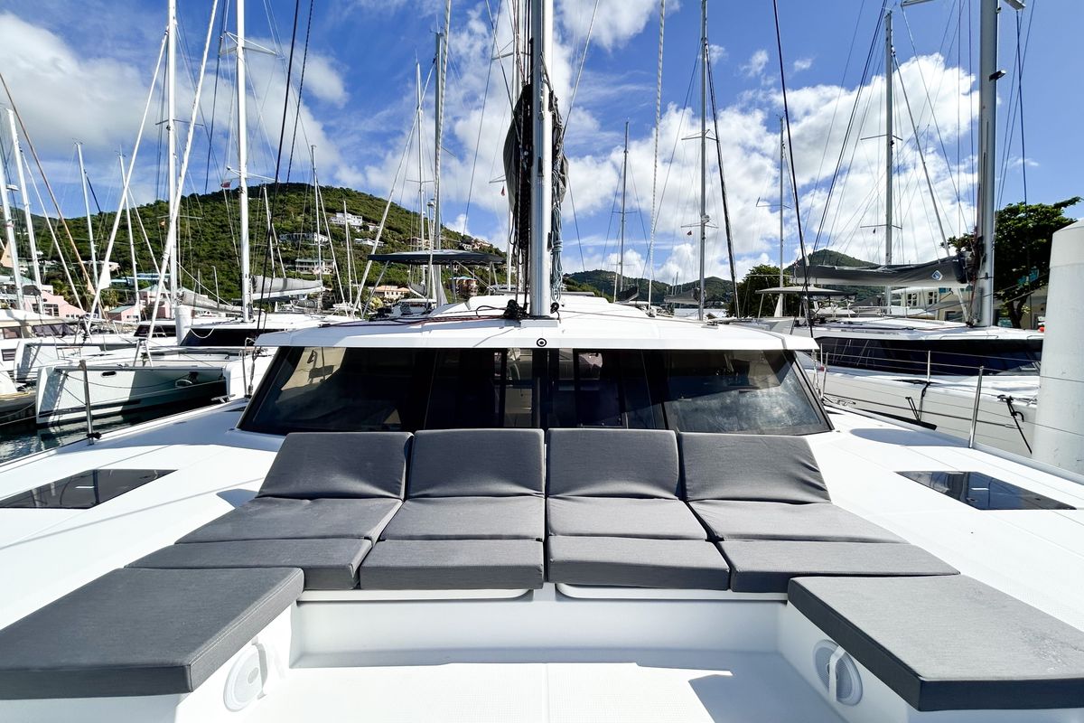 Brown Eyed Girl, a Fountaine Pajot Astrea 42 catamaran at Road Town, British Virgin Islands