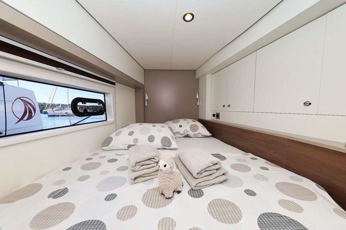 Cabin on Agma, a Bali 4.2 catamaran at Grad Šibenik, Croatia