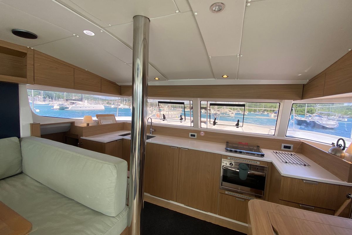 Galley of Poucette, a Bali Catsmart catamaran at Alameda, United States