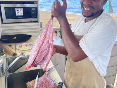 Galley of Sunday Kinga, a Leopard Leopard 48 - 4 + 2 cab. catamaran at Azam Marina, Tanzania