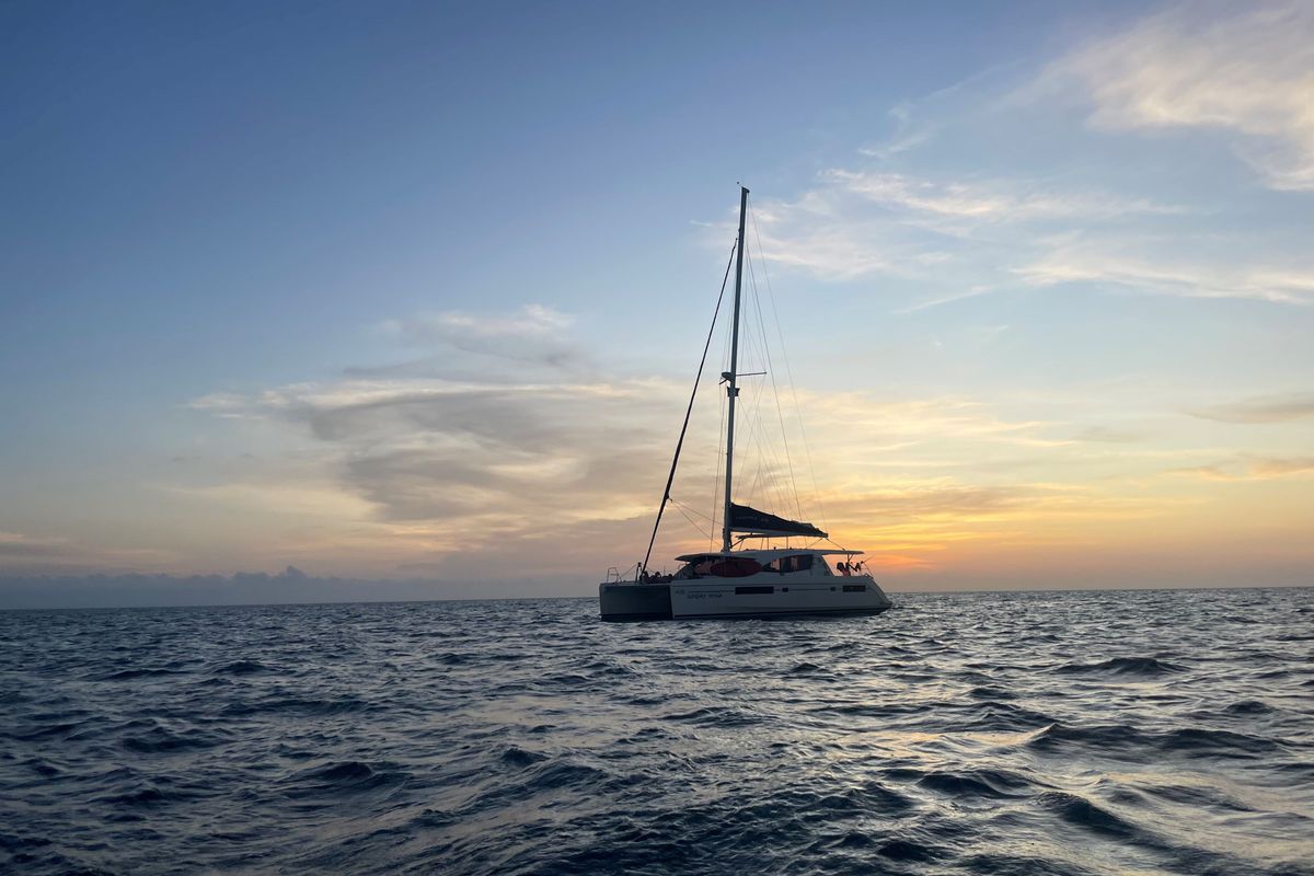 Exterior view of Sunday Kinga, a Leopard Leopard 48 - 4 + 2 cab. catamaran at Azam Marina, Tanzania