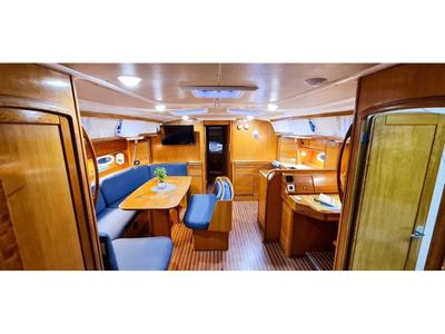 Salon of Odysseas, a Bavaria 50 sailboat at Athens, Greece