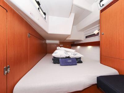 Cabin on Odysseas, a Bavaria 50 sailboat at Athens, Greece