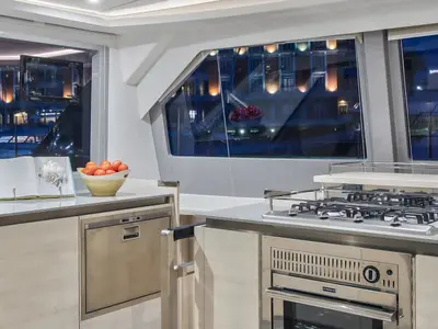 Galley of Moorings 5000-6 Exclusive, a Leopard 50 catamaran at Grand Anse, Grenada