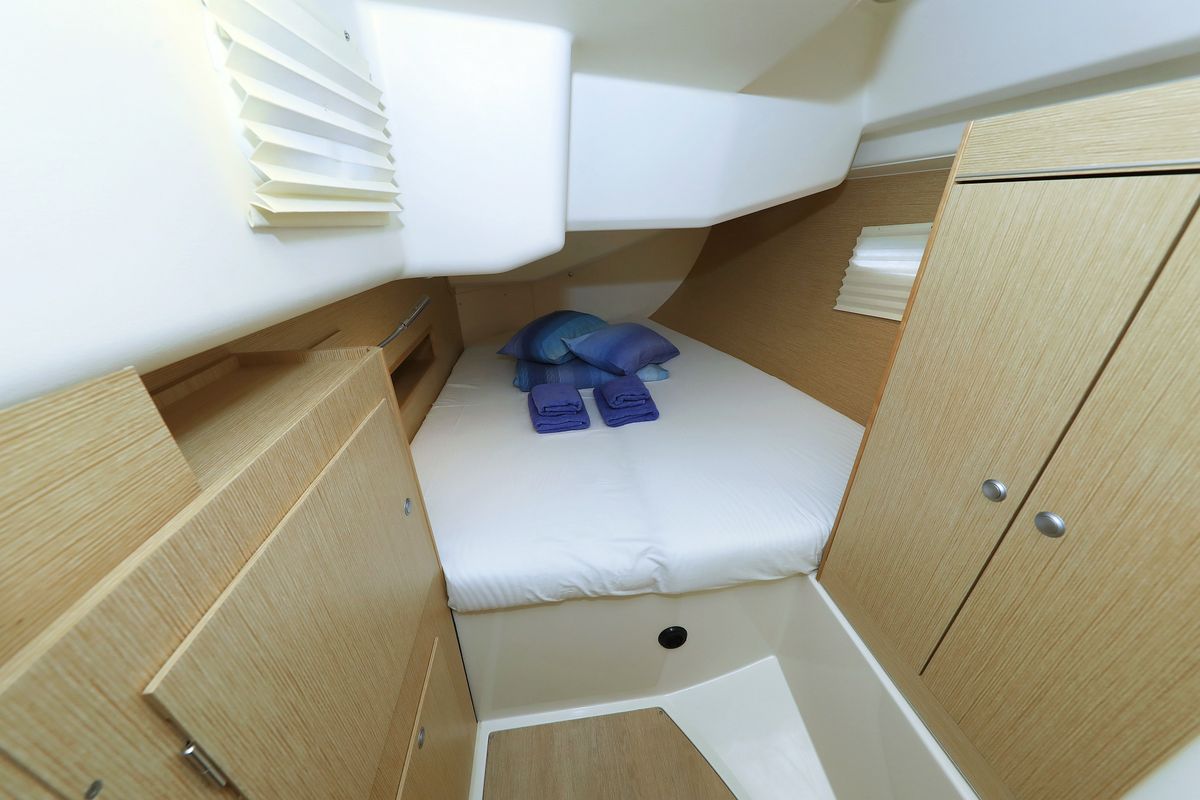 Cabin on Maxine II, a Hanse Yachts Hanse 455 sailboat at Grad Kaštela, Croatia