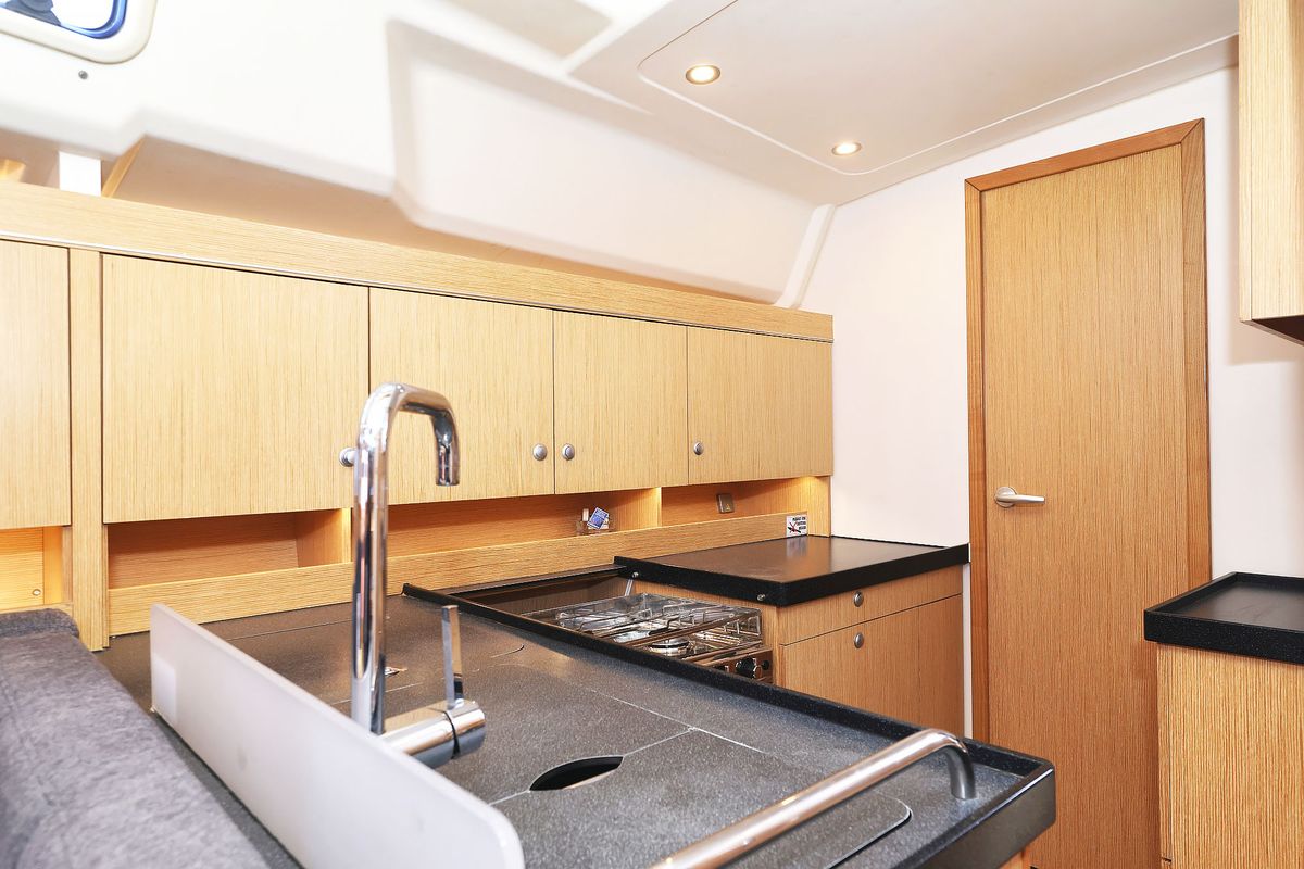 Galley of Maxine II, a Hanse Yachts Hanse 455 sailboat at Grad Kaštela, Croatia