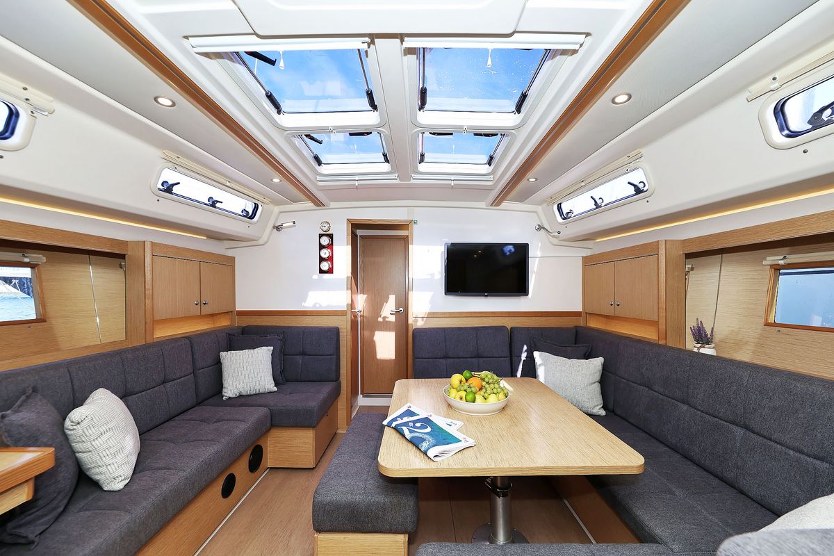 Salon of Maxine II, a Hanse Yachts Hanse 455 sailboat at Grad Kaštela, Croatia