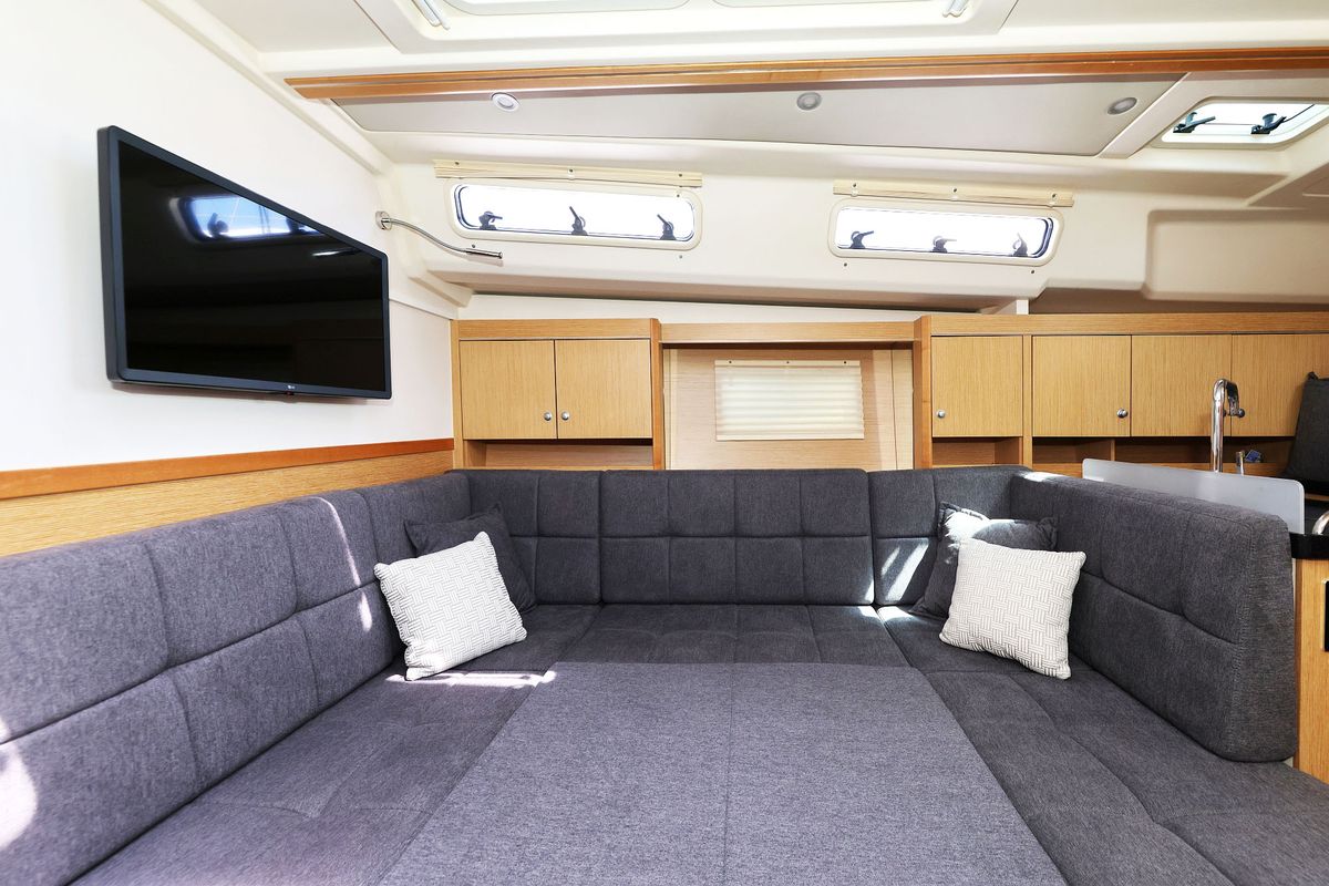 Salon of Maxine II, a Hanse Yachts Hanse 455 sailboat at Grad Kaštela, Croatia
