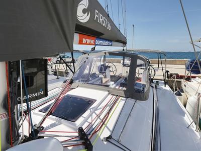 February, a Beneteau First 36 sailboat at Grad Biograd na Moru, Croatia