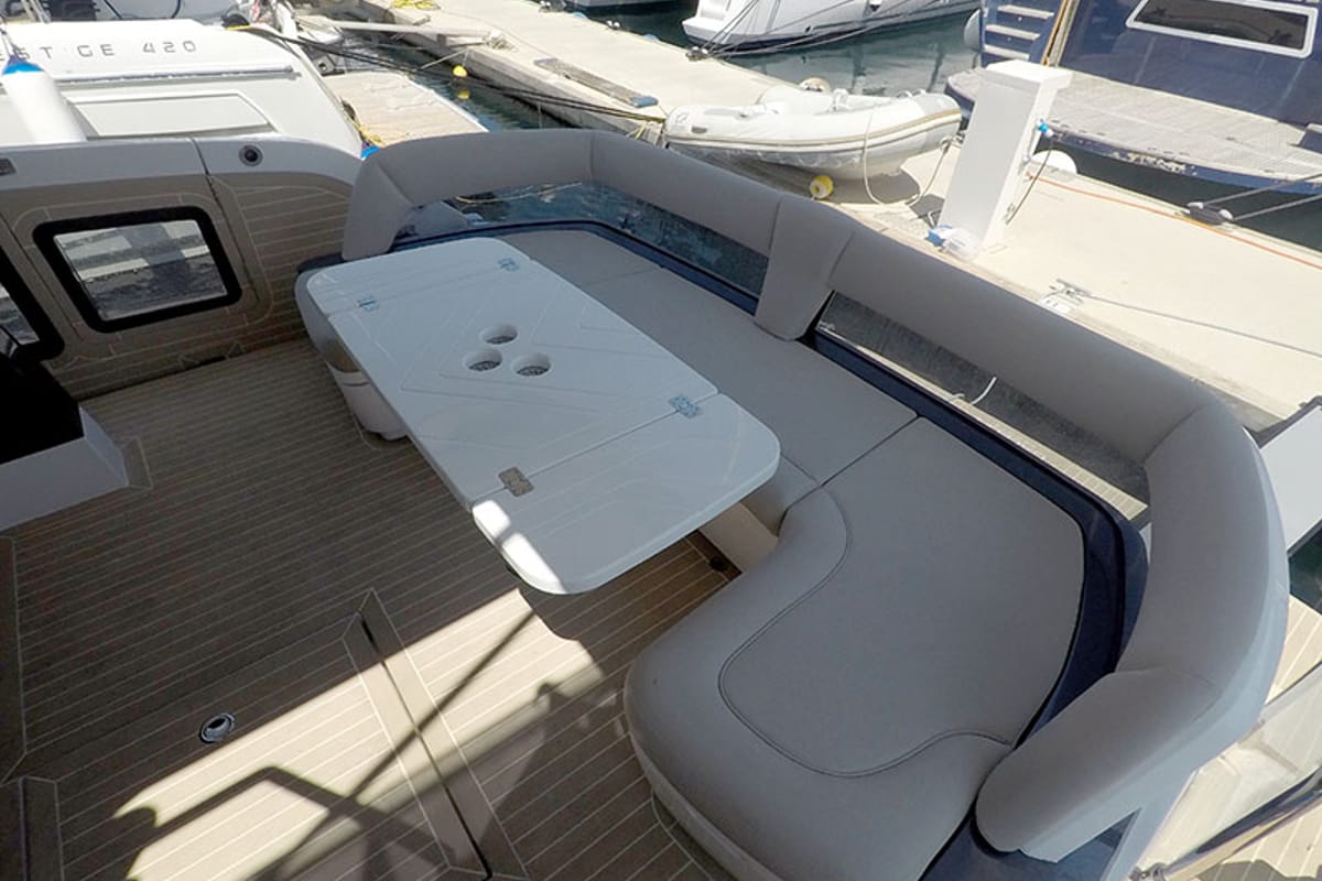Il Sogno V, a Galeon 480 Fly yacht at Grad Šibenik, Croatia