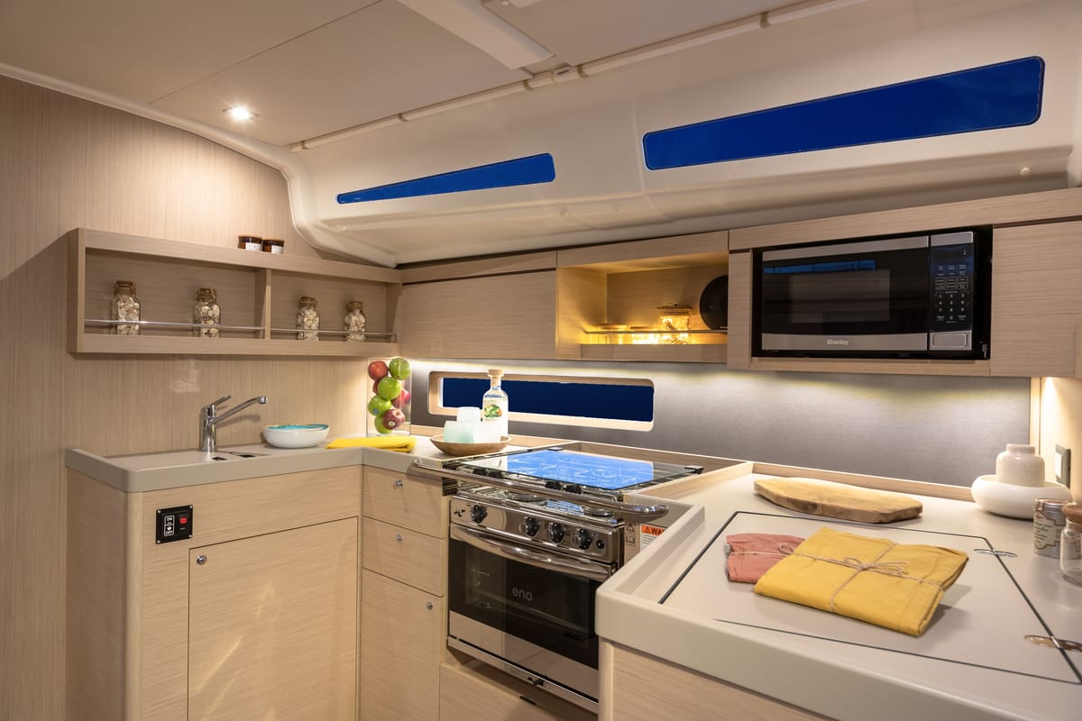 Galley of Sunsail 42 Premium, a Beneteau Oceanis 40.1 sailboat at Alameda, United States