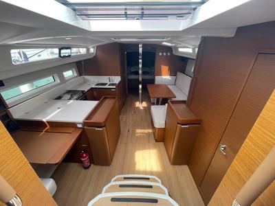 Salon of Whisky (Radazul), a Jeanneau Sun Odyssey 440 sailboat at El Rosario, Spain