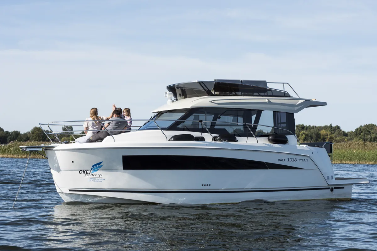 Exterior view of Balt 1080 Titanium, a Balt 1018 Titanium motorboat at Wilkasy, Poland