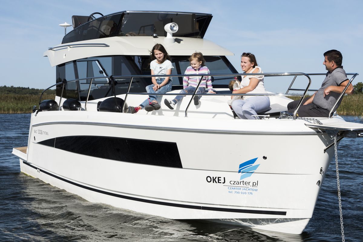 Exterior view of Balt 1080 Titanium, a Balt 1018 Titanium motorboat at Wilkasy, Poland