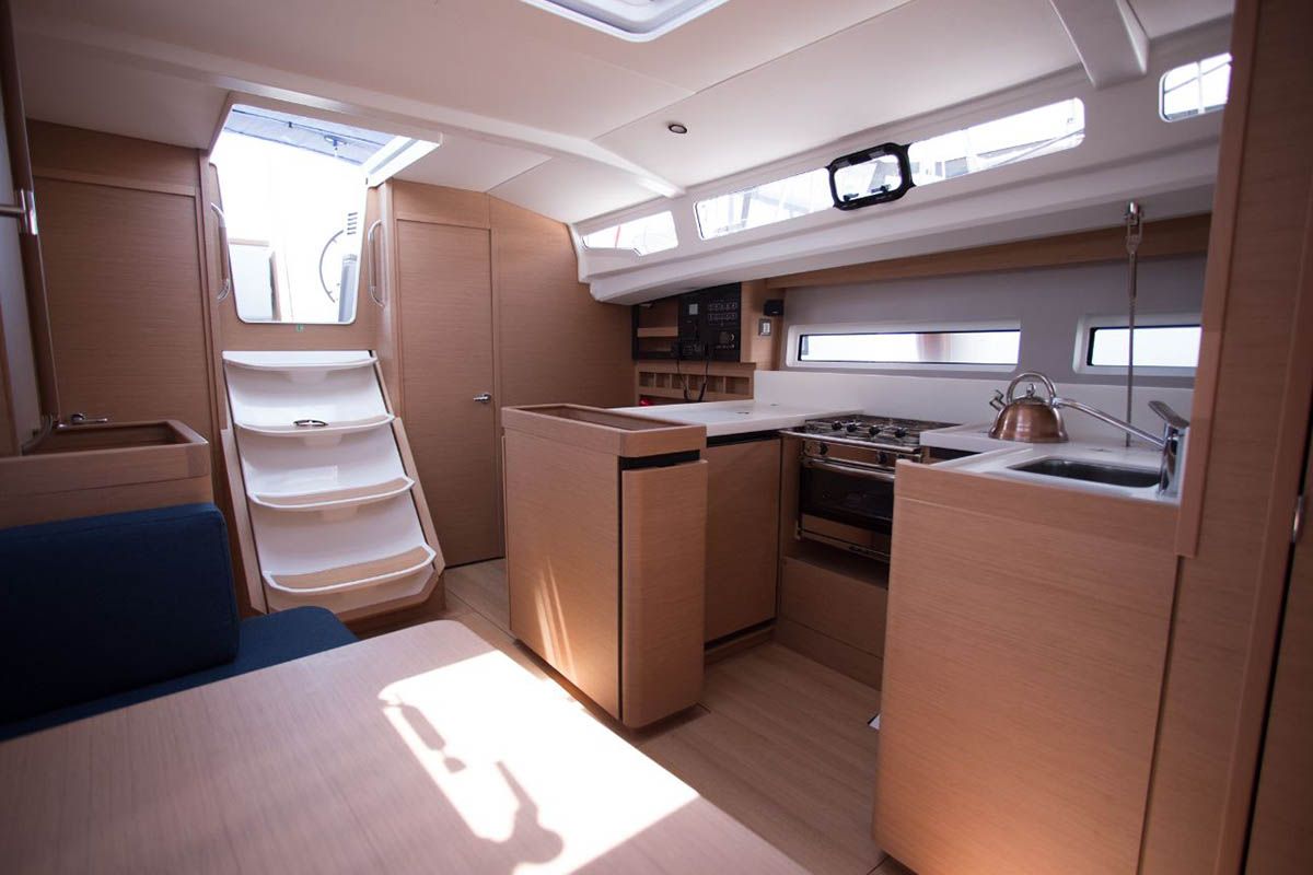 Springbank, a Jeanneau Sun Odyssey 440 sailboat at Seget Donji, Croatia