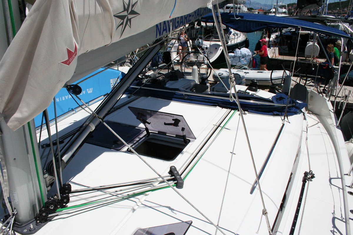 Springbank, a Jeanneau Sun Odyssey 440 sailboat at Seget Donji, Croatia