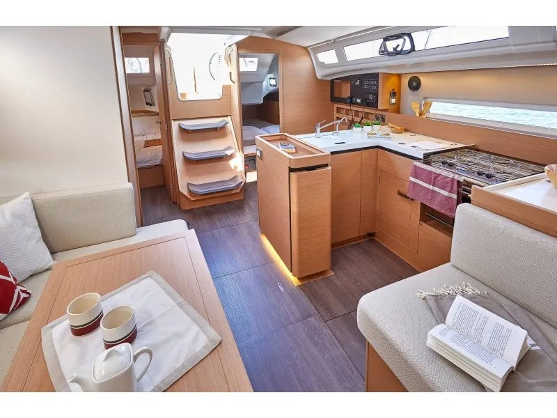Galley of Löwe, a Jeanneau Sun Odyssey 410 sailboat at Split, Croatia